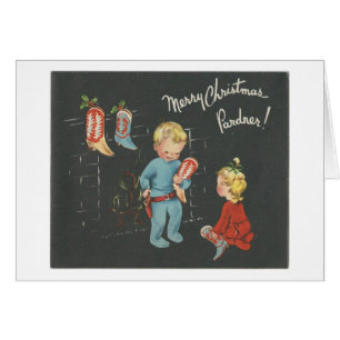 Noël vintage "Cowboy Kids"