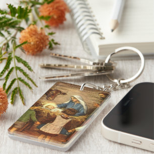 Noël Vintage, Nativité Religieuse avec Bébé Jésus