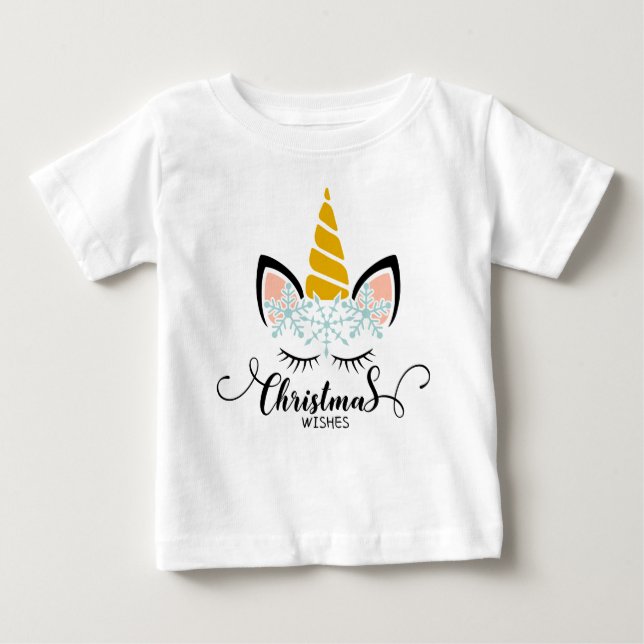 Noël voeux bébé T-shirt (Devant)