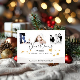 Noël Voeux Carte photo de famille