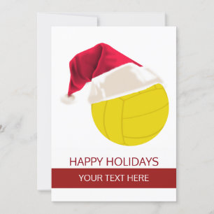 Noël volleyball Ball Santa Hat Cartes de voeux