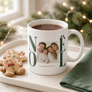 Noel Waldgrün Weihnachten Familienfoto Kaffeetasse
