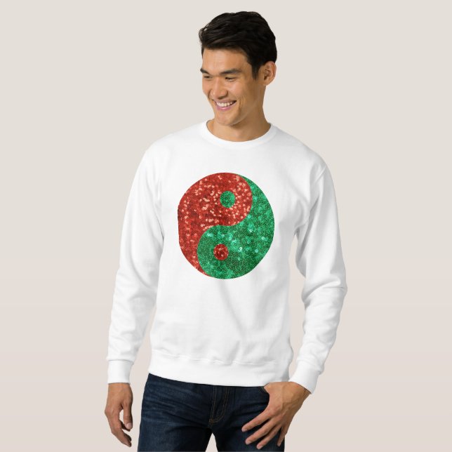 noël yin yang mens sweatshirt (Devant entier)