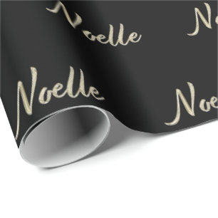 Noelle white gold Handwriting Geschenkpapier