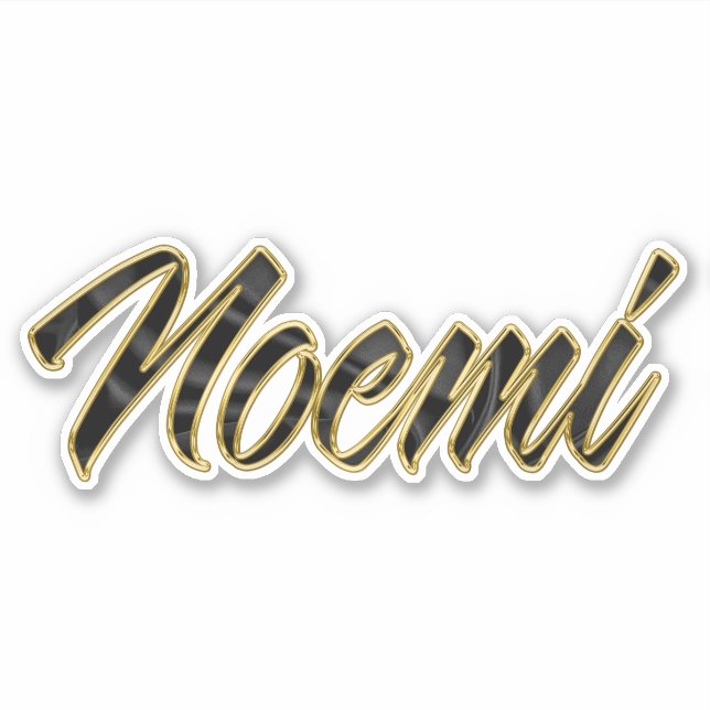 Noemi black gold Lettering Aufkleber Sticker (Vorderseite)
