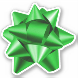 Nœud cadeau   Autocollant   Tailles variées   Vert