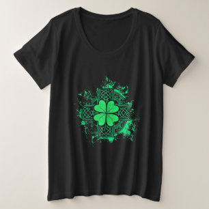 Noeud Celtique Shamrock irlandais Trois feuilles C