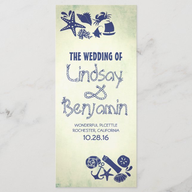 noeud de corde nautique programme de mariage marit (Devant)