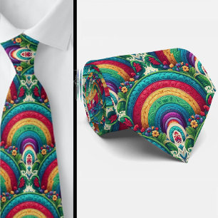 Nœud papillon arc-en-ciel Chemise à cravate colo