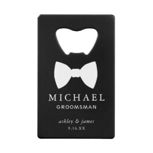 Nœud papillon blanc personnalisé pour garçon d'hon