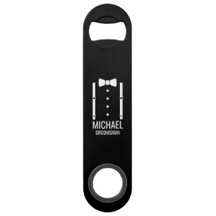 Nœud papillon noir de mariage personnalisé pour ga