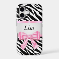 Nœud Rose à Motif Zèbre Personnalisé