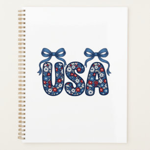 Nœud USA floral design vectoriel patriotique_1