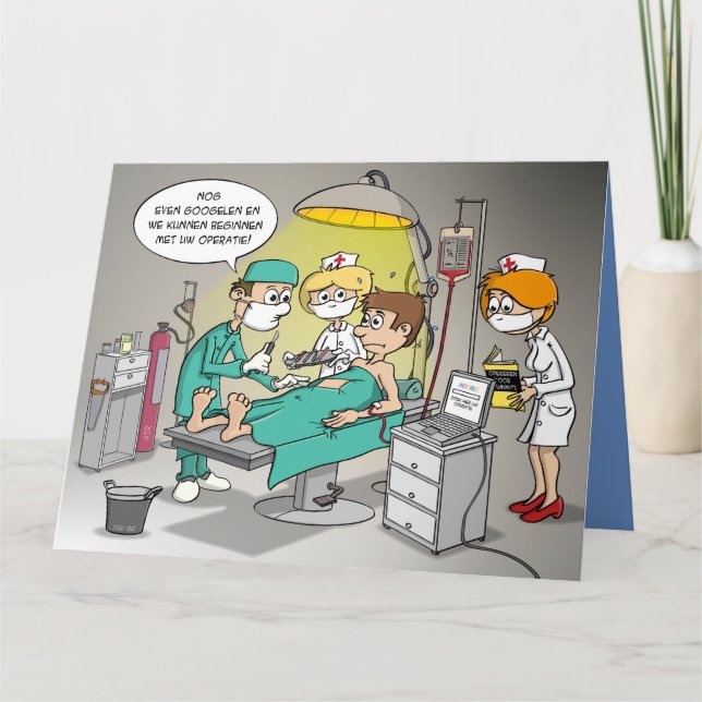 Nog even uw operatie googelen. karte (Vorderseite)