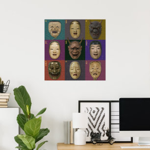 Noh-Maskensammlung Poster