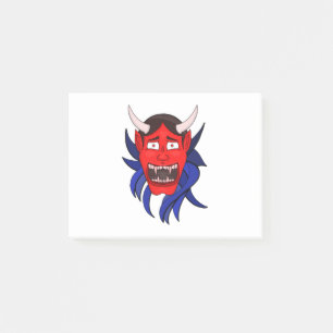 Noh Theater Hannya Japanisch Post-it Klebezettel