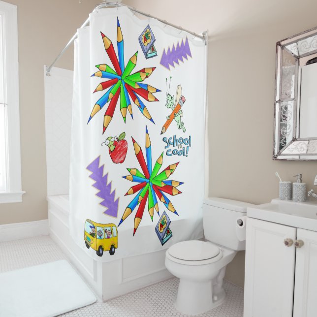 Noir à l'école est Cool rideau de douche (En situation)