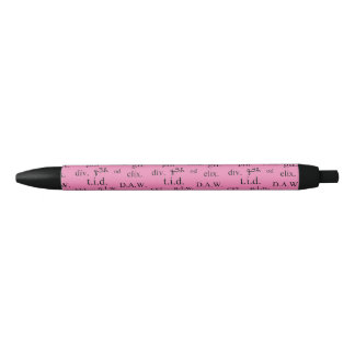 Noir Abréviations roses du pharmacien stylo