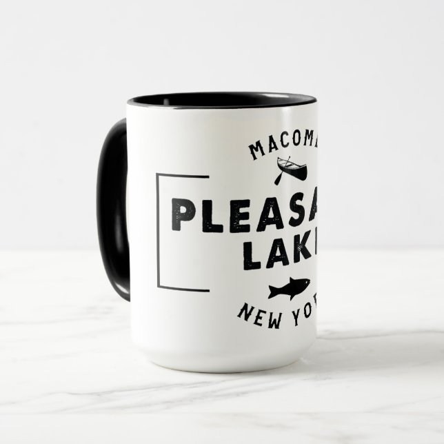 Noir agréable de lac tasse combinée de 15 onces (Devant gauche)