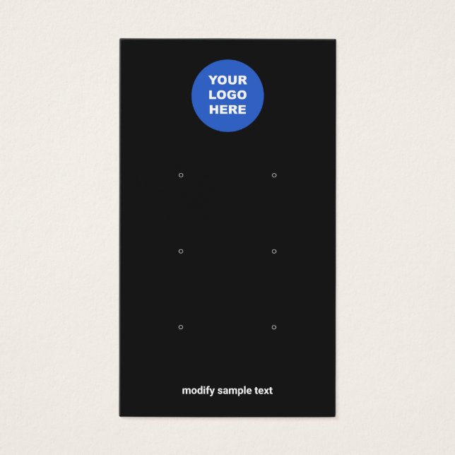 Noir Ajouter Votre Logo Trois Écouteurs Carte D'Af (Devant)