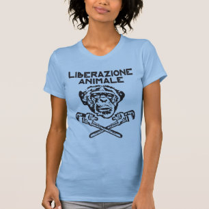 Noir animal Italiano de T-shirt de libération