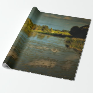 Noir Ansicht von einem See Geschenkpapier