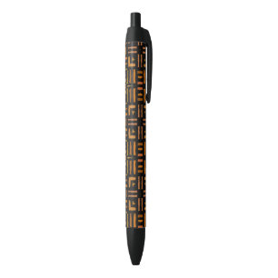 Noir Art géométrique Tribal Africain sur stylo à écritu