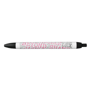 Noir Au delà du stylo d'art de mot de honte