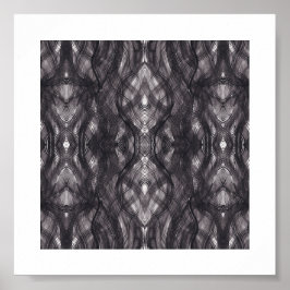 Noir Black Abstract Watercolor Art  Poster