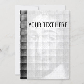 Noir blanc Baruch Spinoza Faire-part Portrait