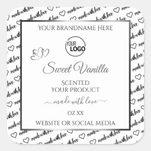 Noir Blanc Cloud Argent produit Étiquette Logo