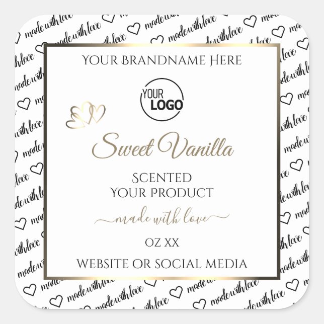 Noir Blanc Cloud Golden Produit Logo Étiquette (Devant)