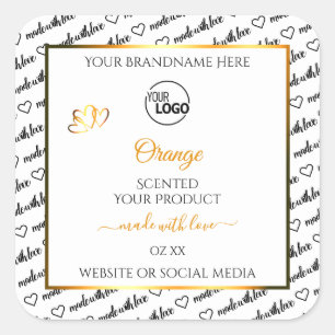Noir Blanc Cloud Orange Produit Logo Étiquette