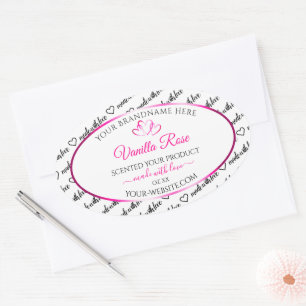 Noir Blanc Cloud Produit Étiquettes Coeurs roses