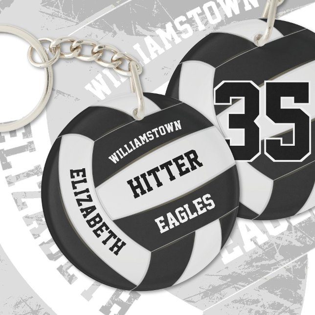 noir blanc couleur équipe volleyball personnalisé (Créateur téléchargé)