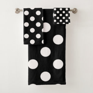 Noir Blanc demi-couleur fractionné en Pois Inverse
