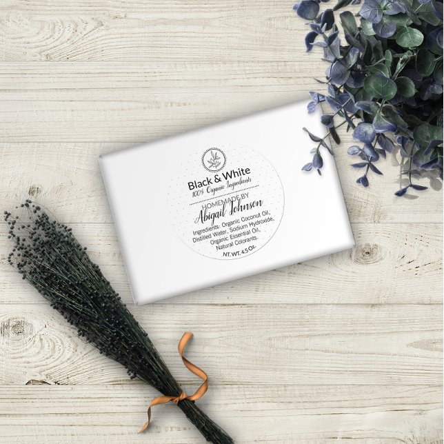 Noir & Blanc fait main Bain & Étiquette corps fait (Créateur téléchargé)