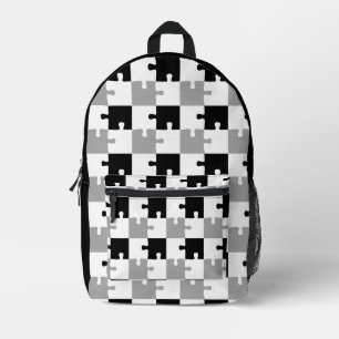 Noir Blanc gris Jigsaw Puzzle Pièces sac
