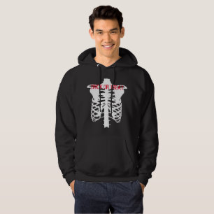 noir blanc halloween squelette sweat - shirt à cap