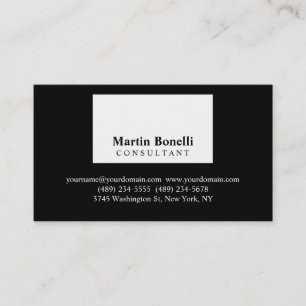 Noir Blanc Moderniste Carte de visite professionne
