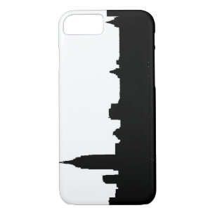 Noir Blanc New York Silhouette iPhone 7 Coque