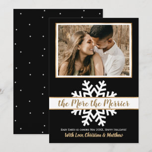 Noir Blanc Or Faire-part de grossesse