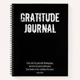 Noir Blanc Psaume Bible Verse Gratitude Journal