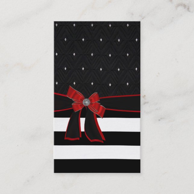 Noir, blanc, rouge, carte de visite de fausse (Devant)