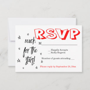 Noir Blanc & Rouge RSVP Mariage Motivation Rêves