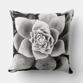 noir&blanc succulent plante Lève oreiller