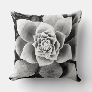 noir&blanc succulent plante Lève oreiller