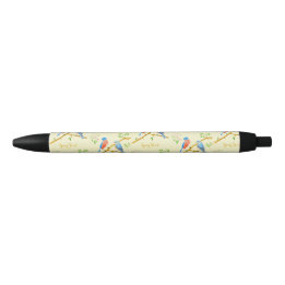 Noir Bluebirds Avec Stylo D'Encre Noire Texte