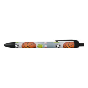 Noir Boules de sport écrivant le stylo