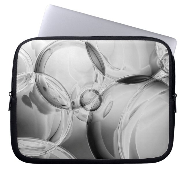Noir Bubbles Laptopschutzhülle (Vorderseite)